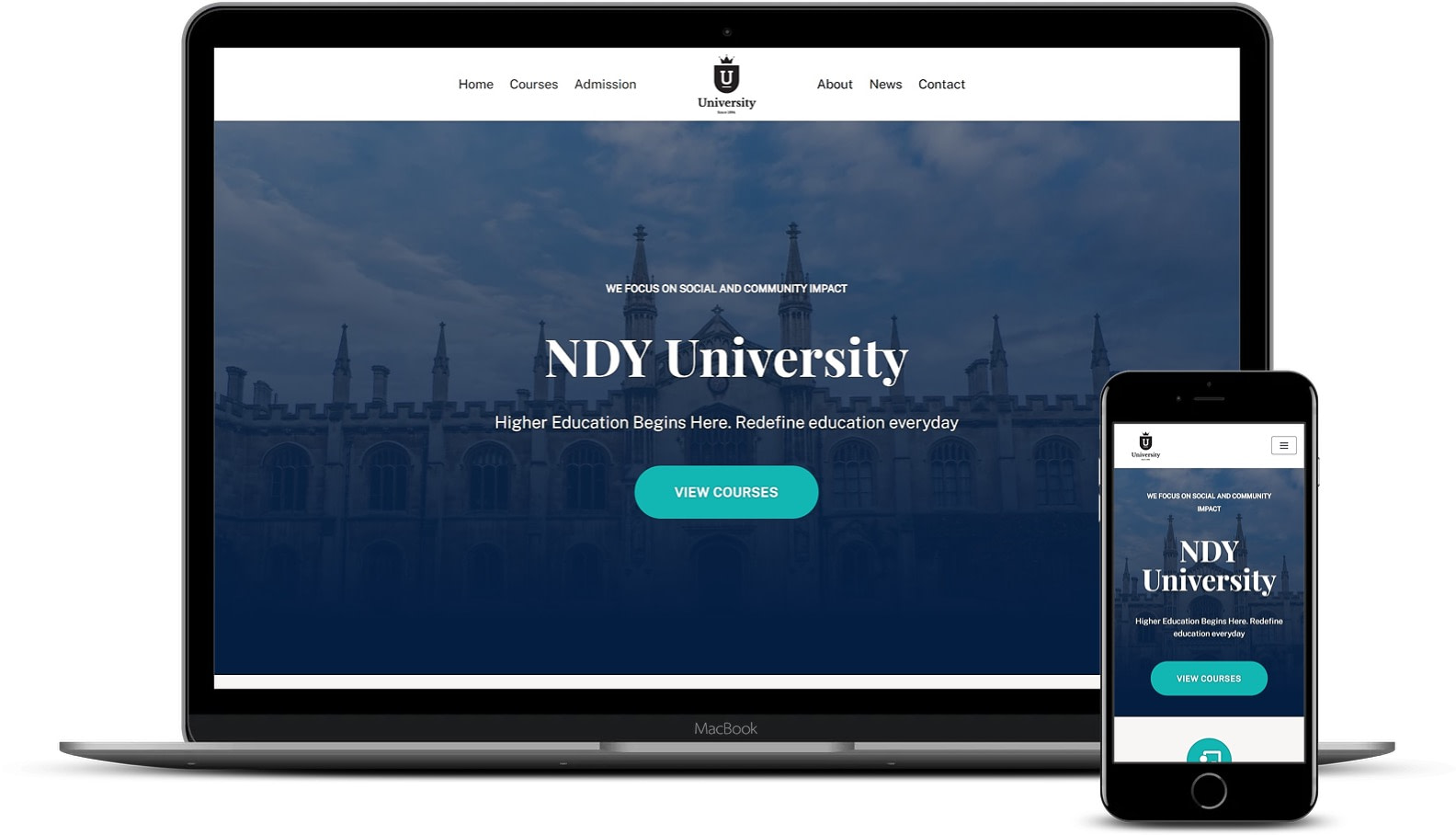 Premium Elementor templates - Neve University template