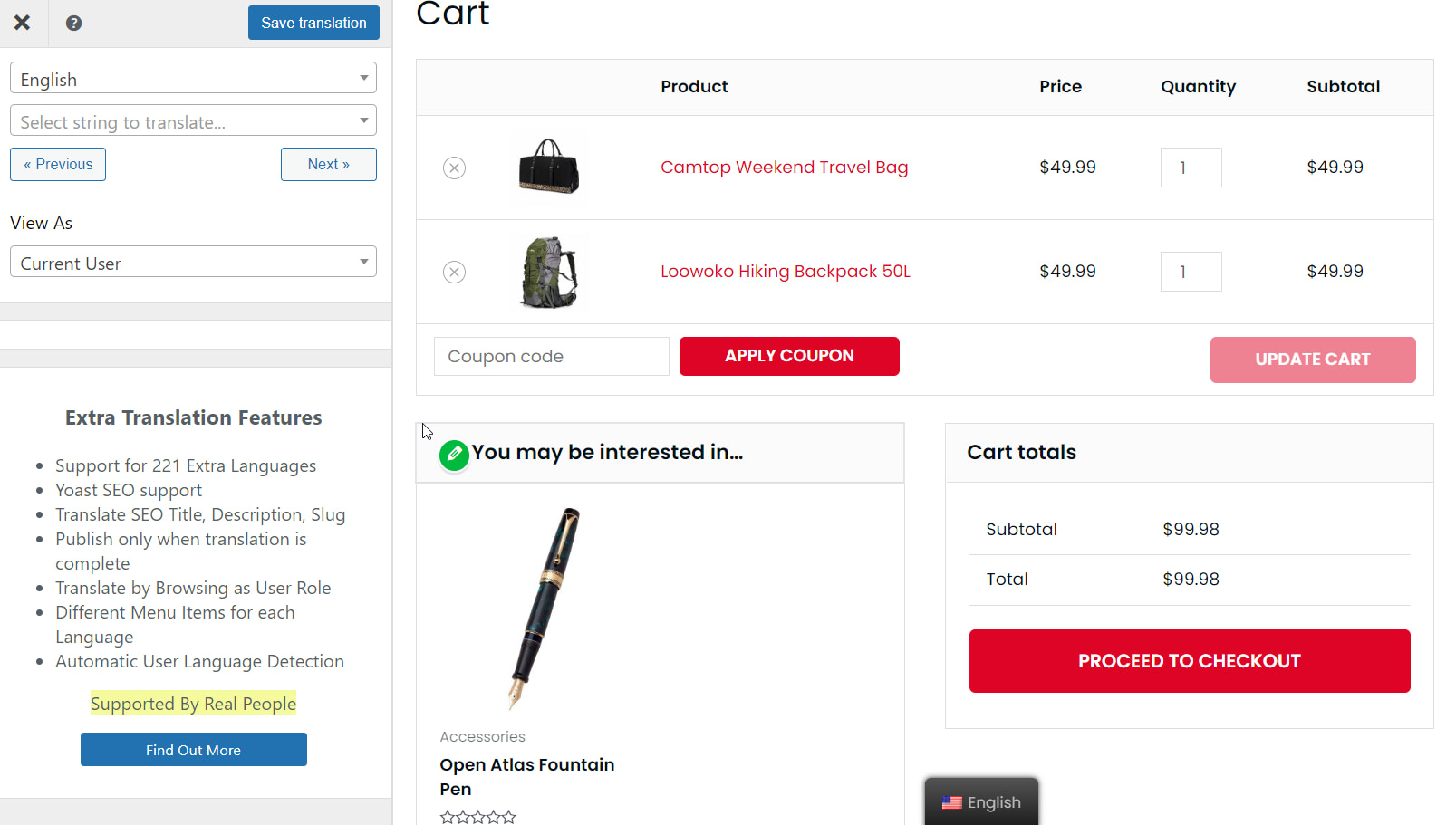 translate add to cart woocommerce