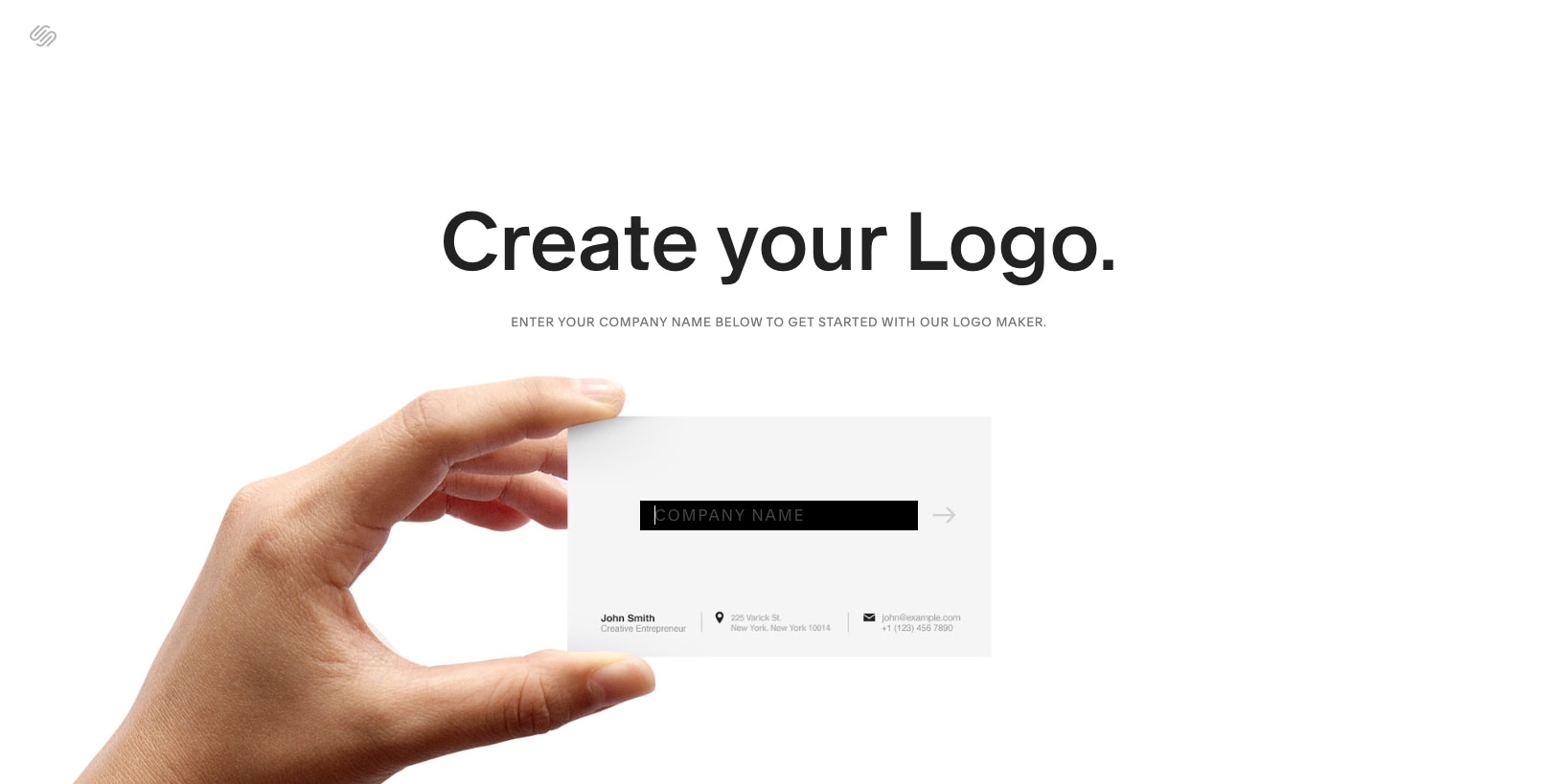 Squarespace has an excellent logo maker tool