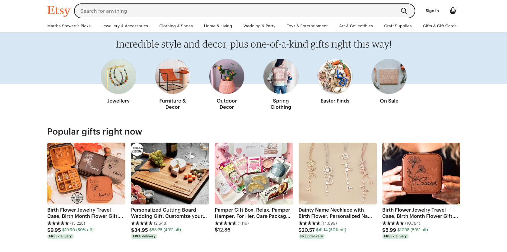 Best marketplace to sell digital items online - Etsy