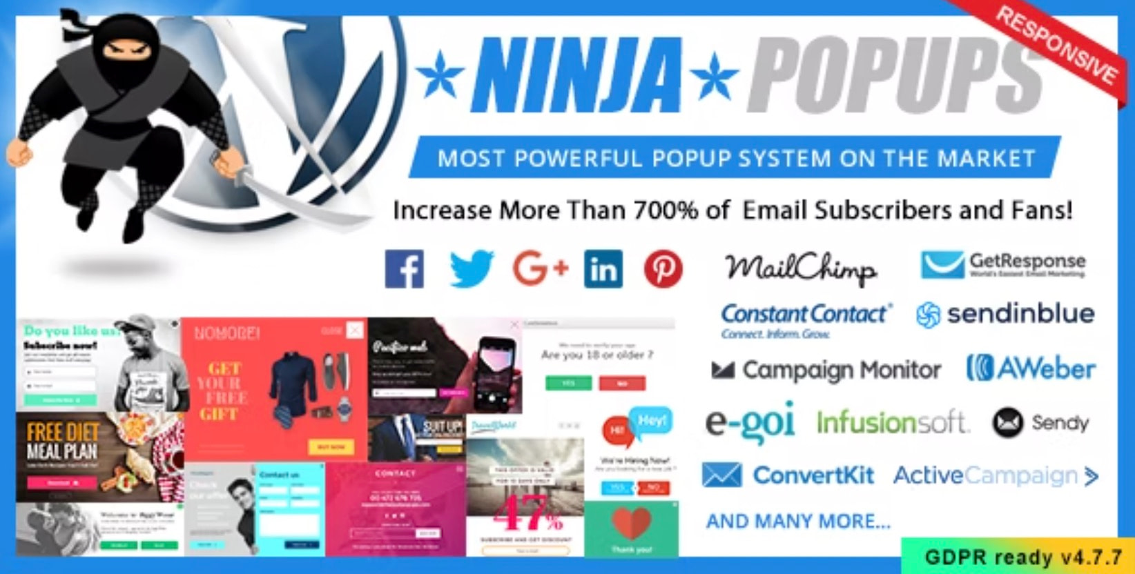 ninja popups — один из лучших плагинов новостной рассылки WordPress.