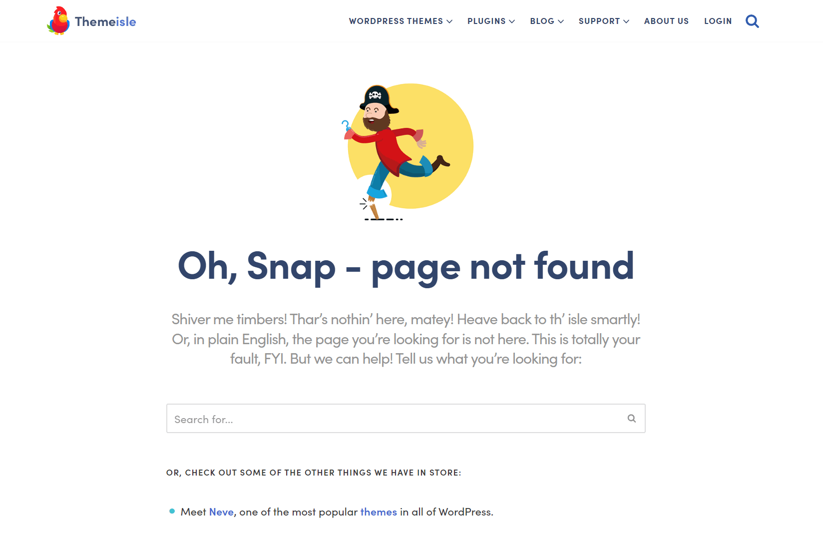404 error on ThemeIsle.