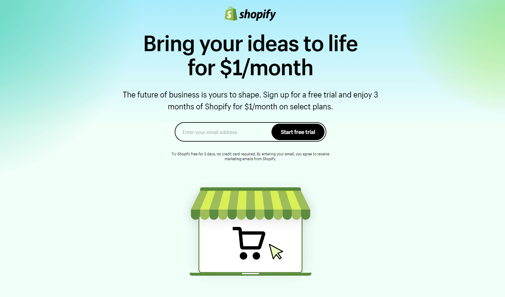 Shopify Tutorial: Free trial