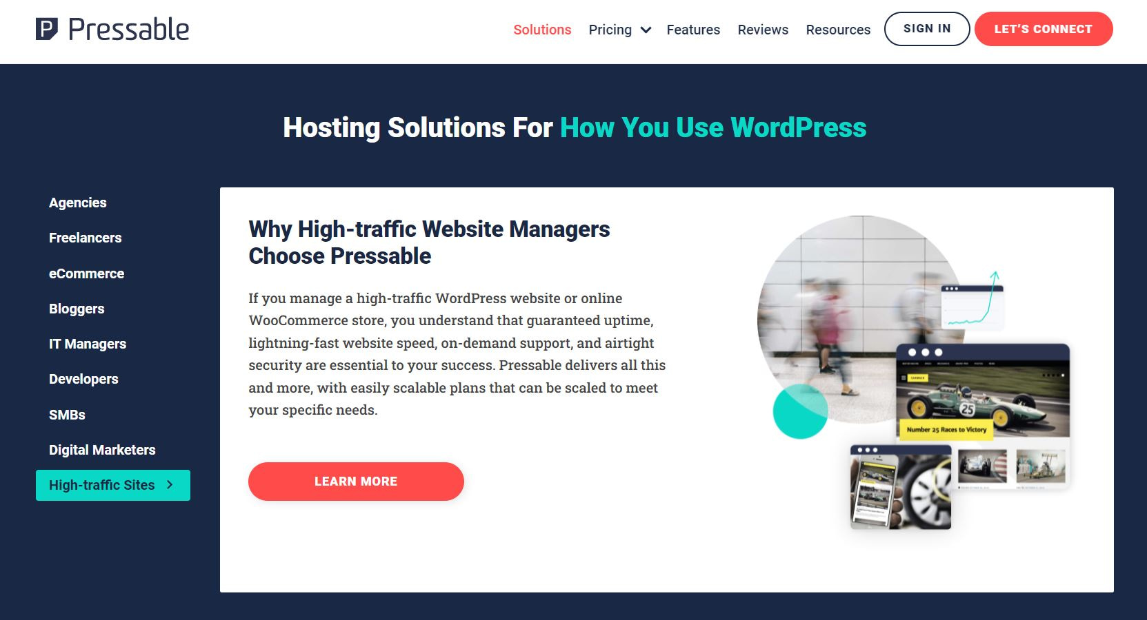 Pressable's enterprise WordPress hosting