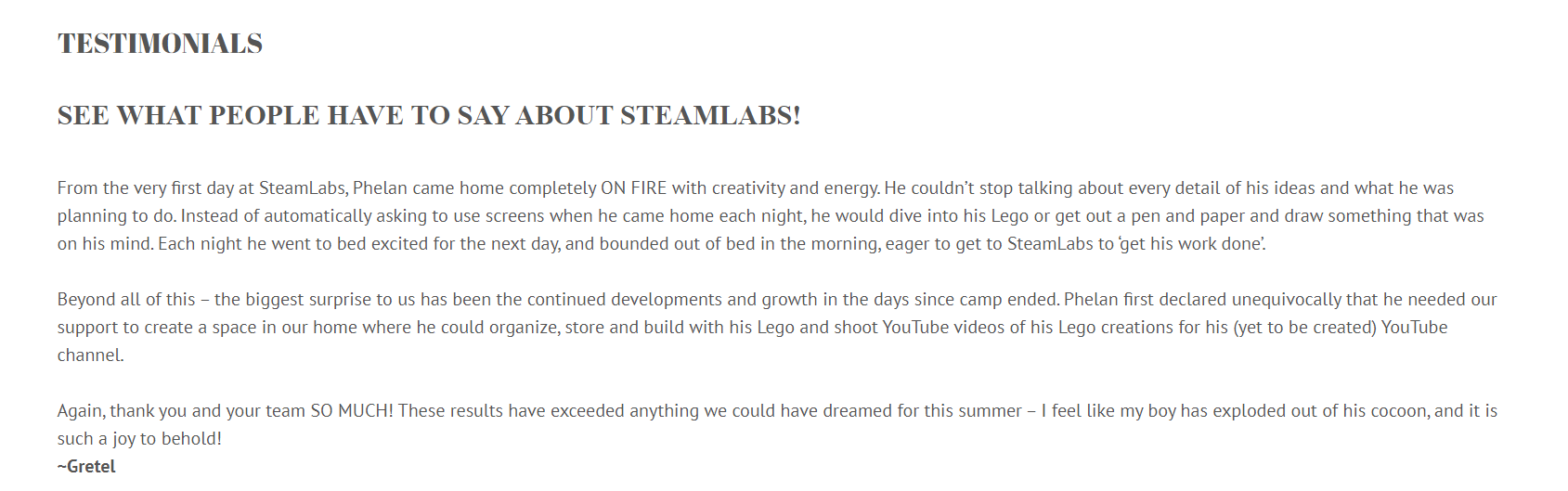 Отзывы на сайте Steamlabs