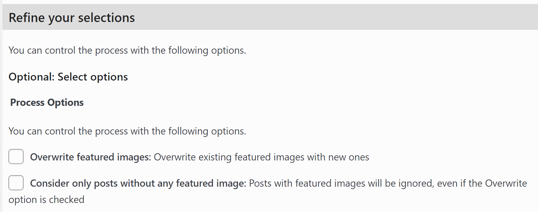 Overwrite or replace featured images in WordPress.