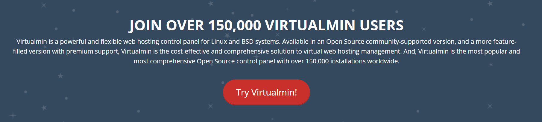 Домашняя страница Virtualmin
