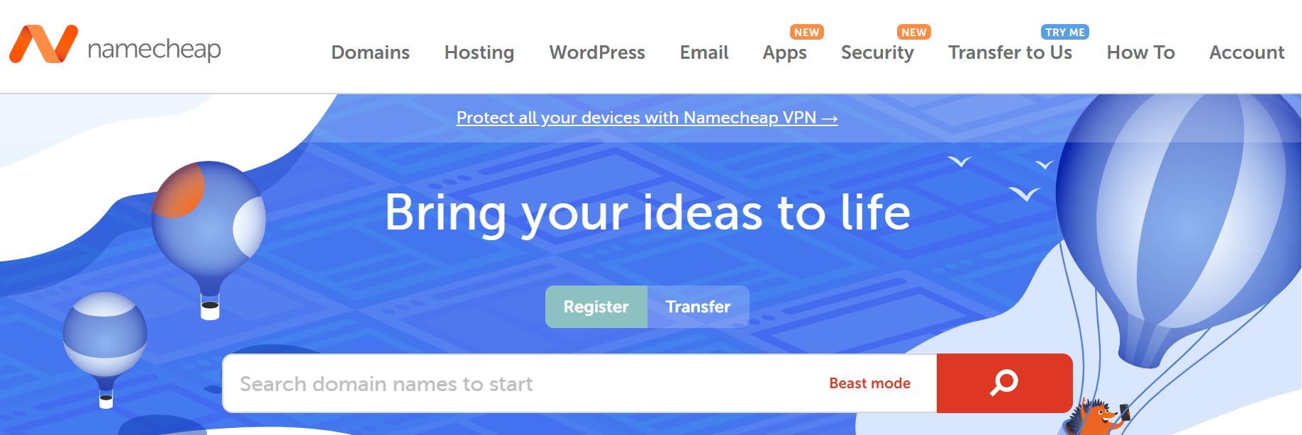 Namecheap are a strong GoDaddy alternative because they offer hosting and domain registration.