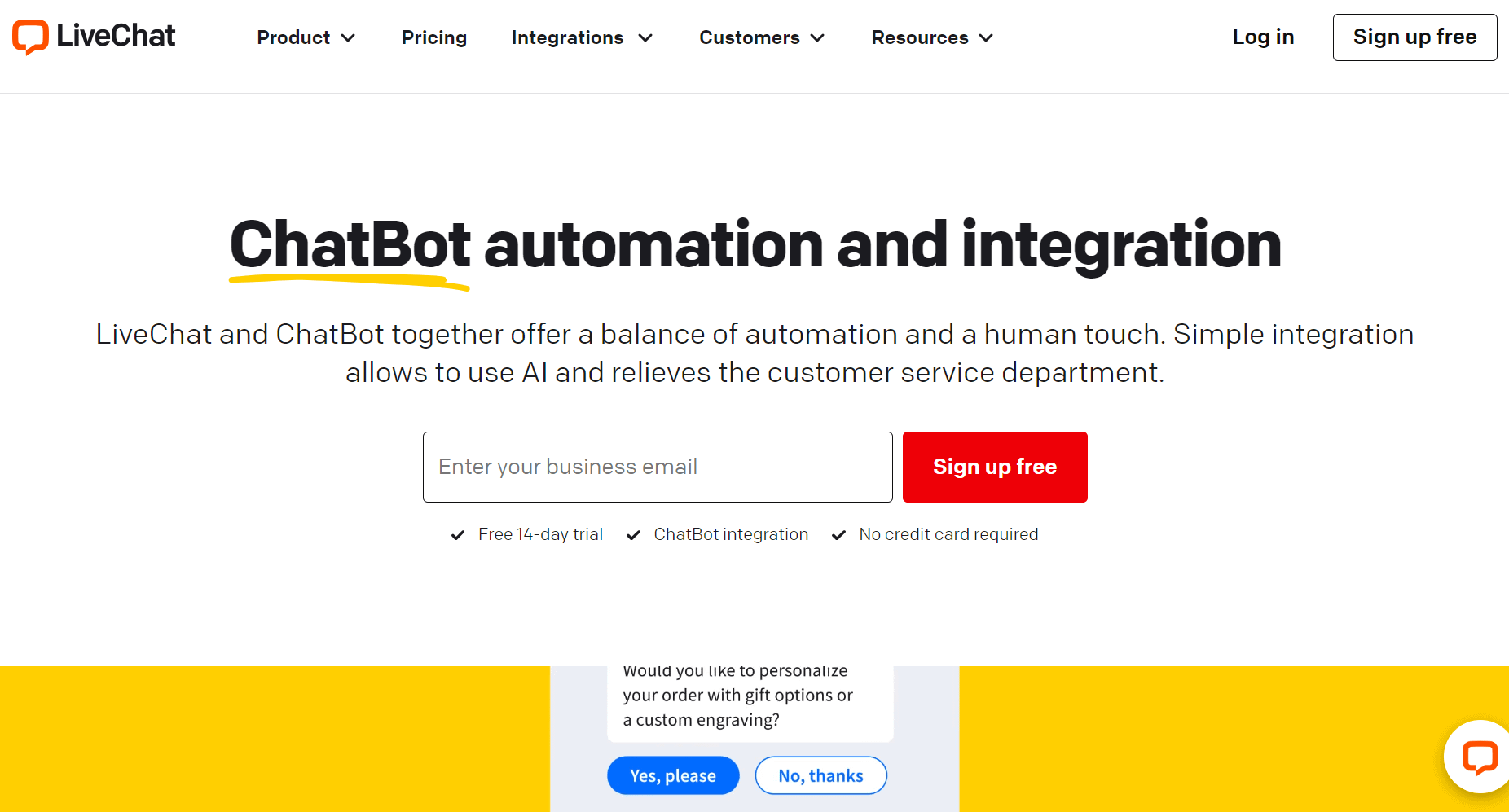 ChatBot by LiveChat