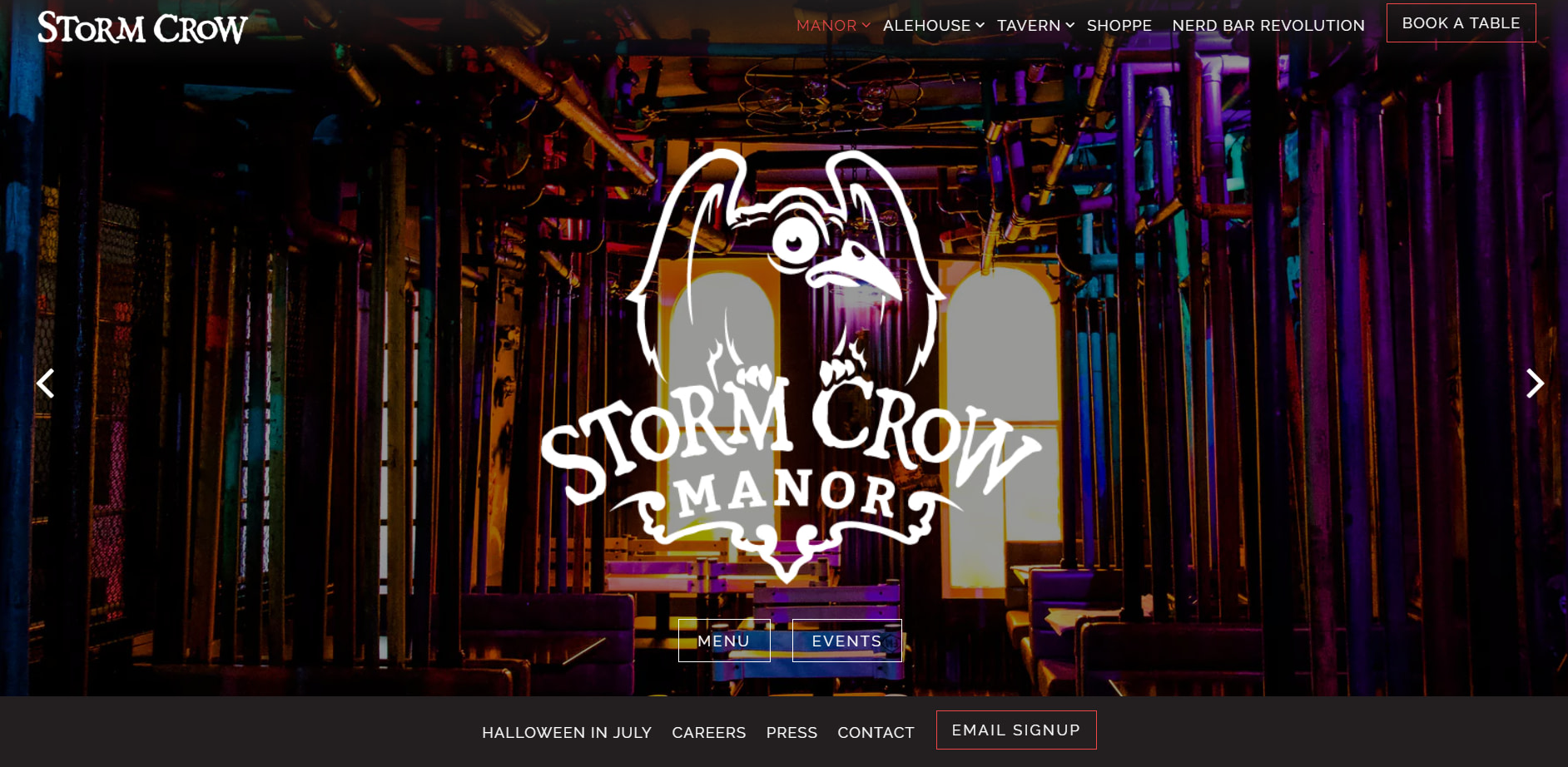 The Stormcrown Manner need a website to give a feel for its decor