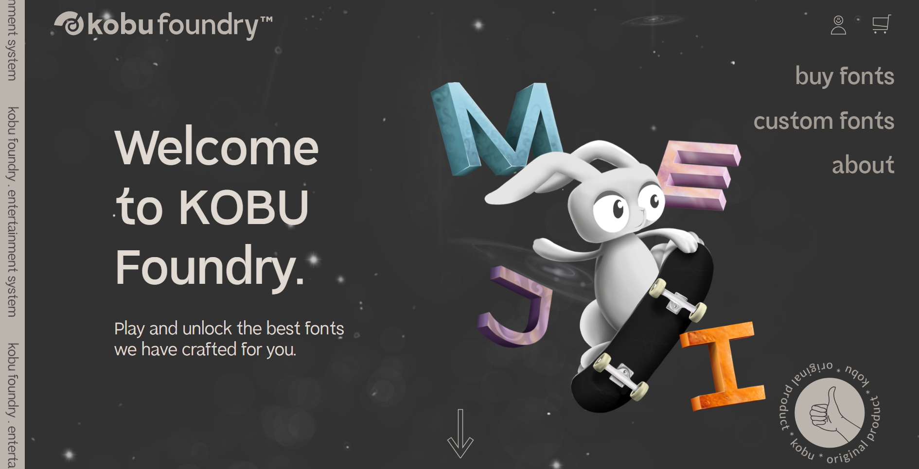 Kobu Foundry is another one of the sample WordPress sites on our list that uses a custom theme.