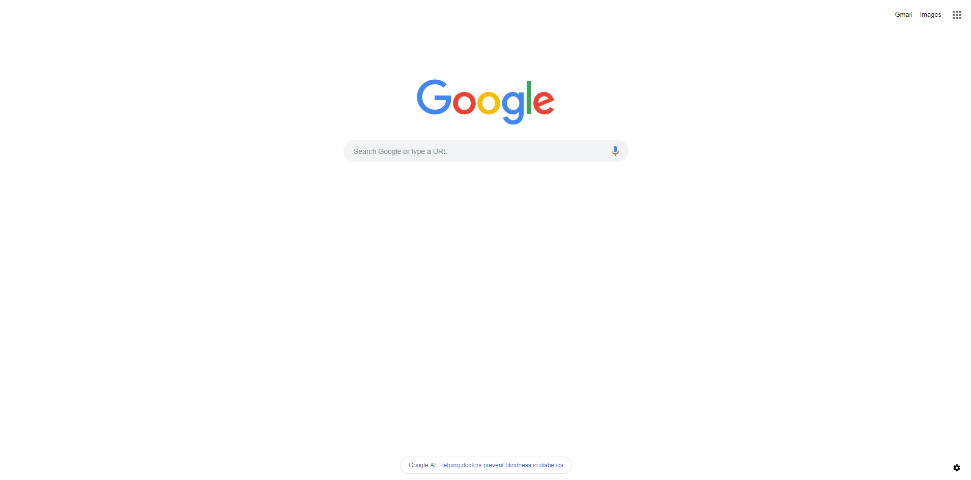 Google's home page.