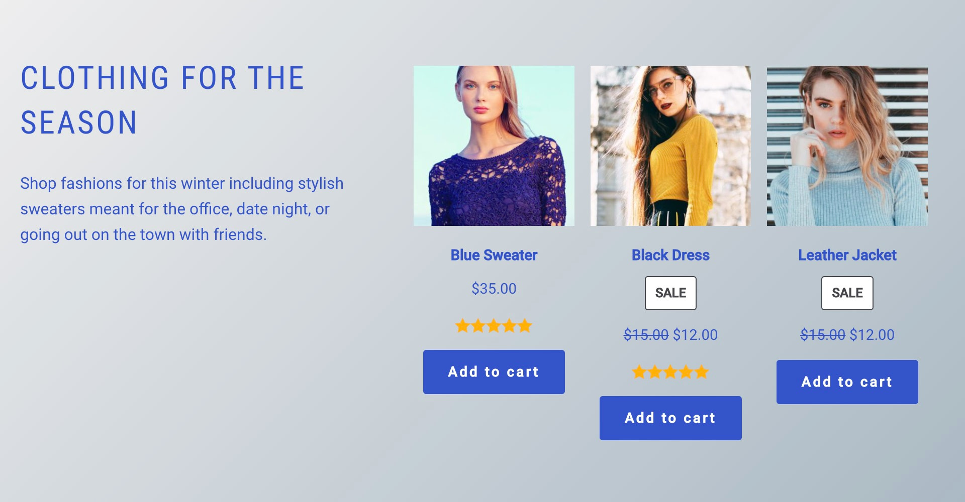 the final results of WooCommerce featured products in a banner 