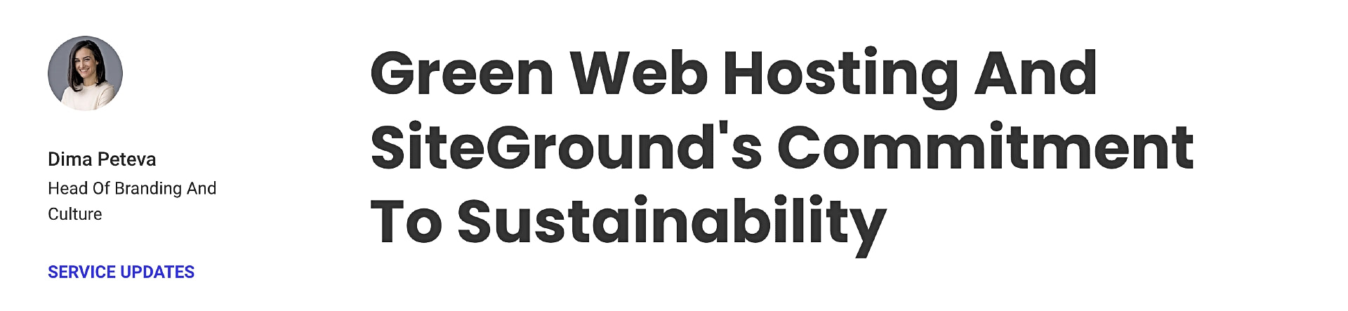 SiteGround is a proud green web hosting provider.