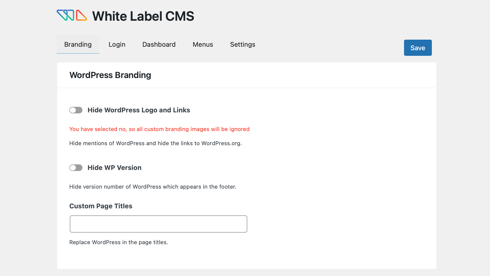 White Label WordPress с плагином White Label CMS