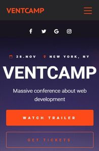 Ventcamp theme mobile version.