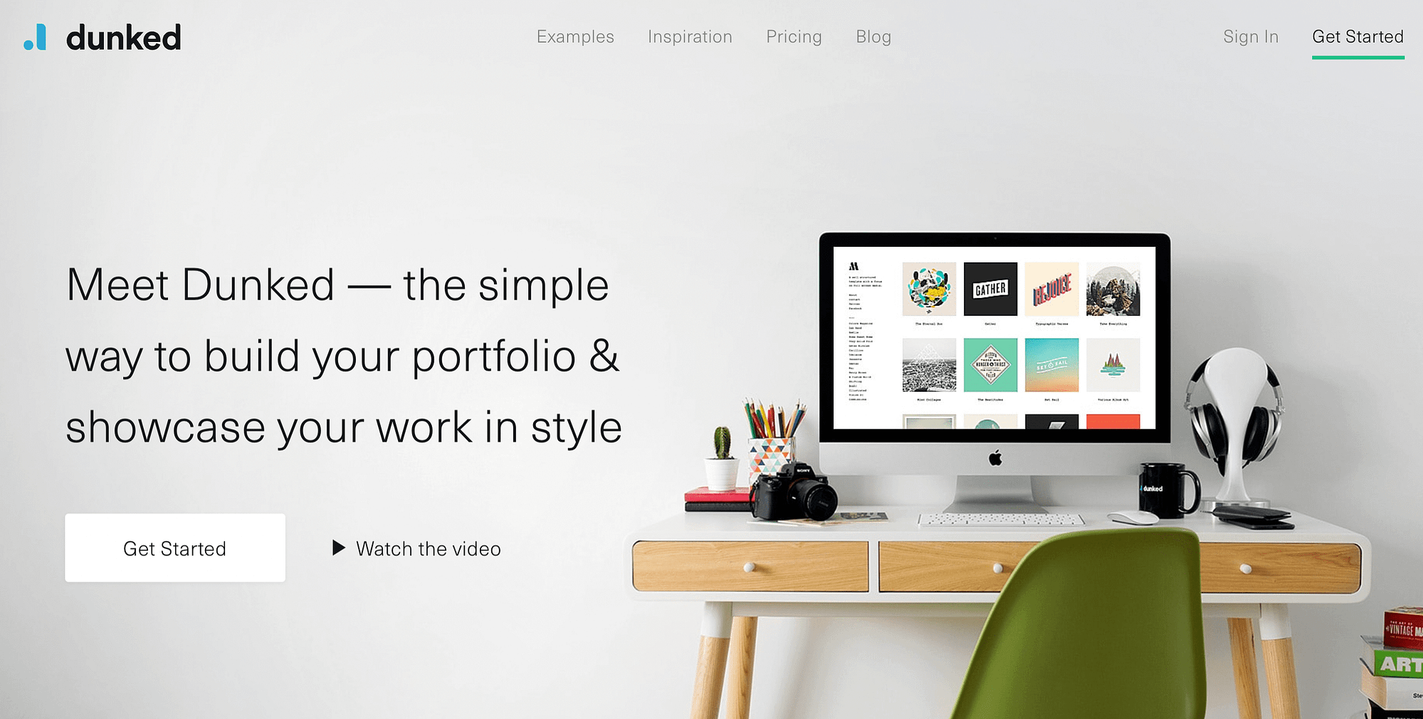 Dunked is one of the best portfolio website builders on the market.