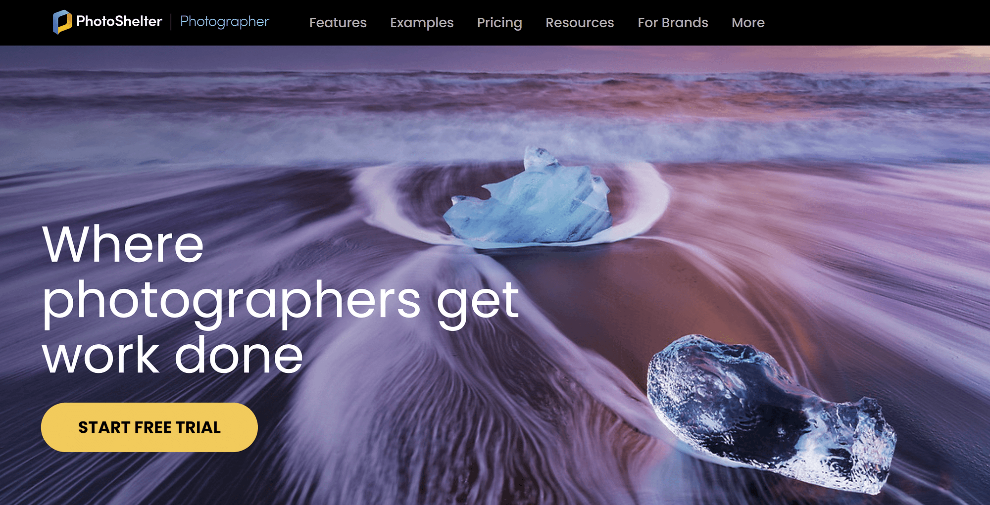 Один из вариантов лучшего конструктора сайтов для фотографов PhotoShelter.