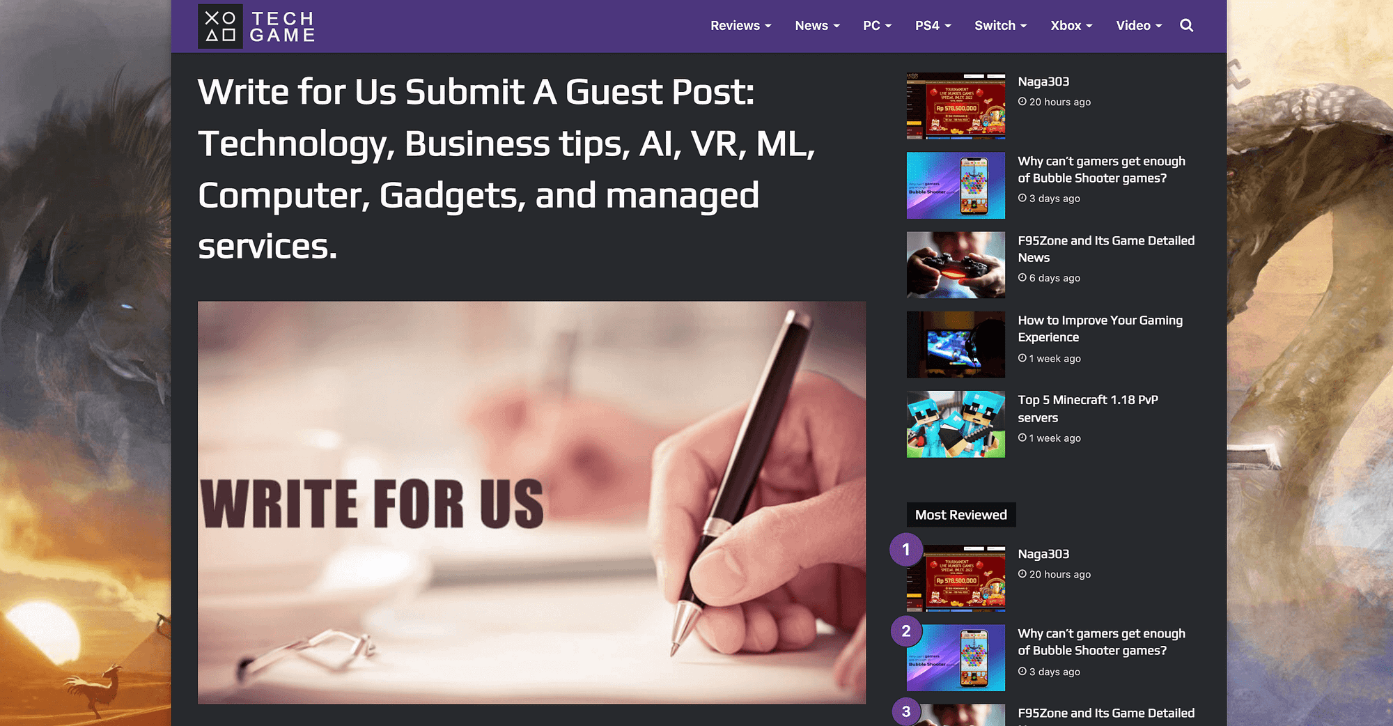 A website that offers guest posting opportunities. 