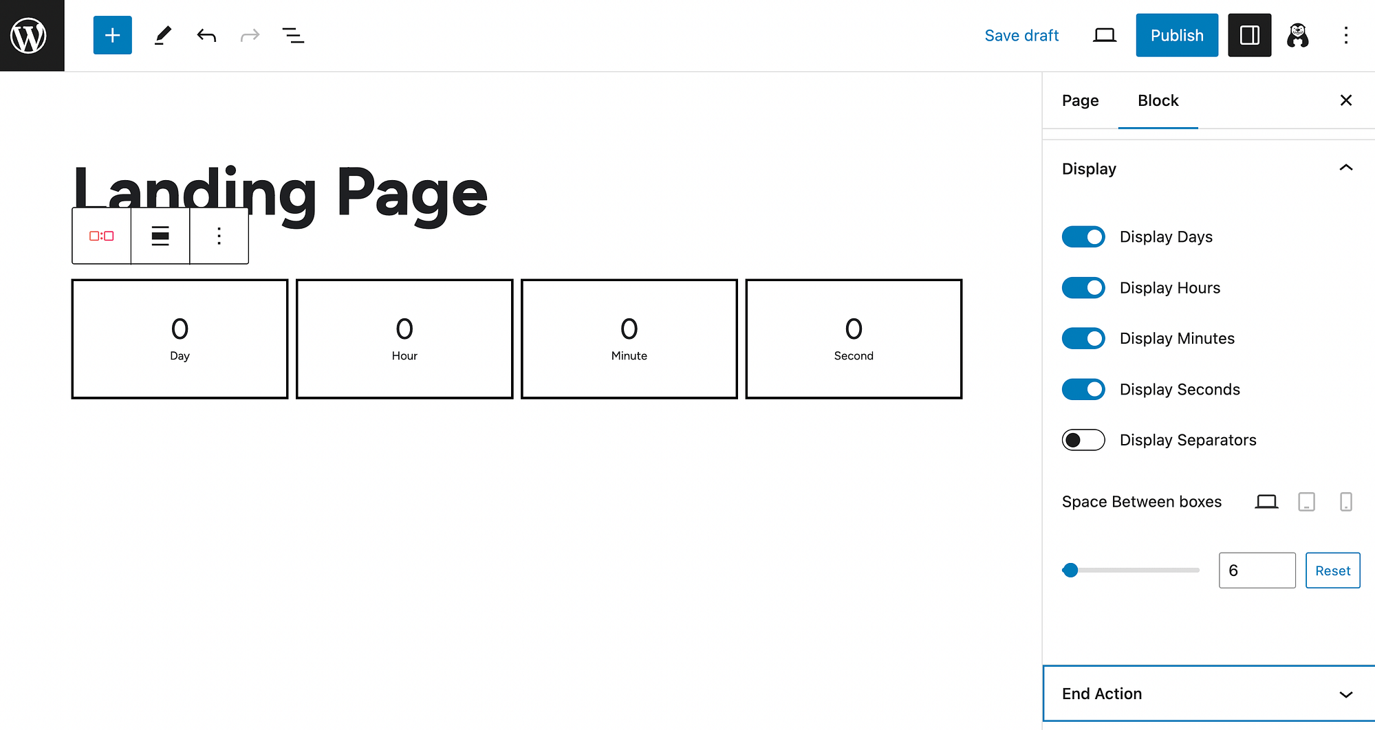 Customizing your countdown timer's display settings.