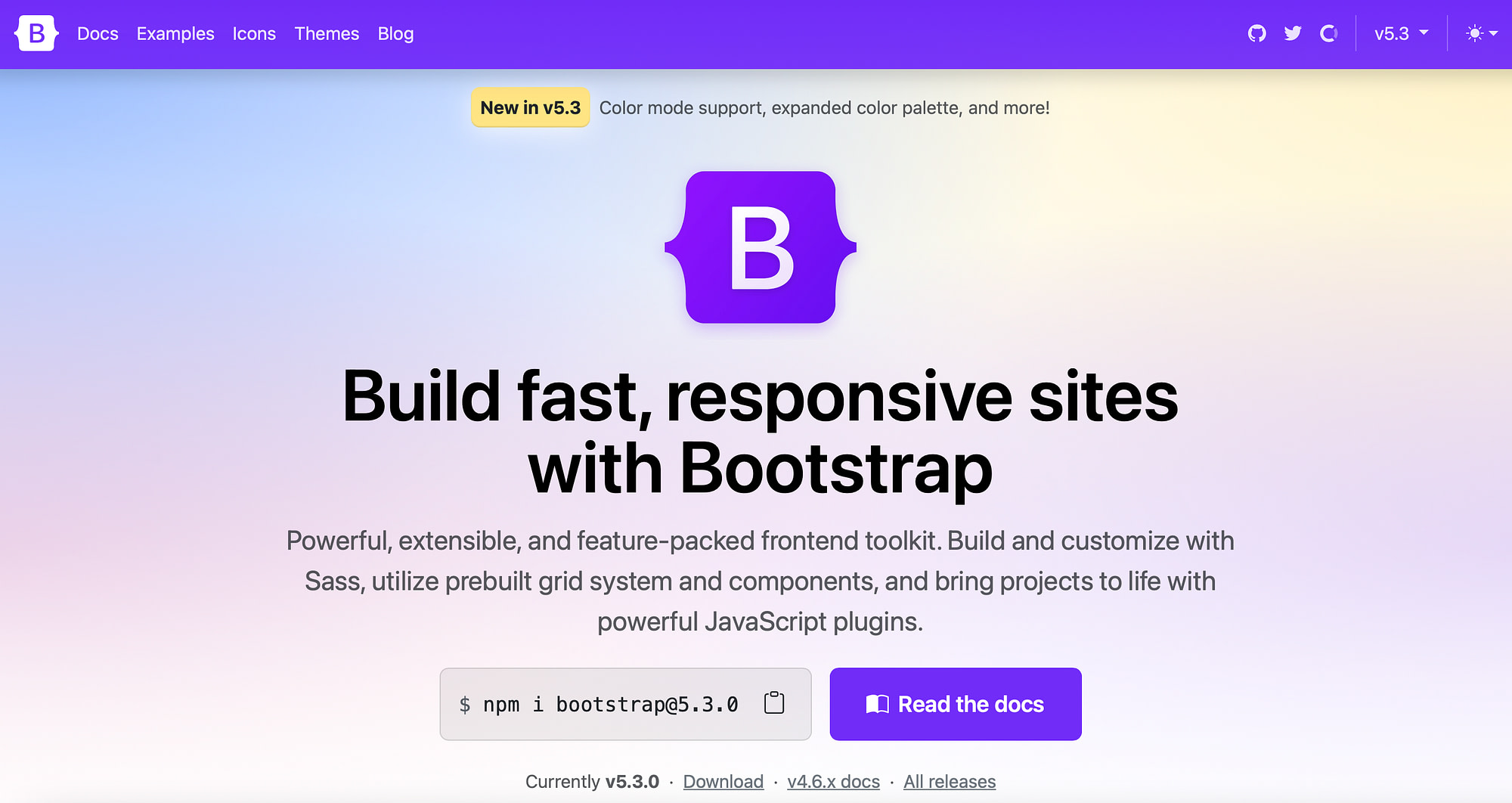 Bootstrap framework.