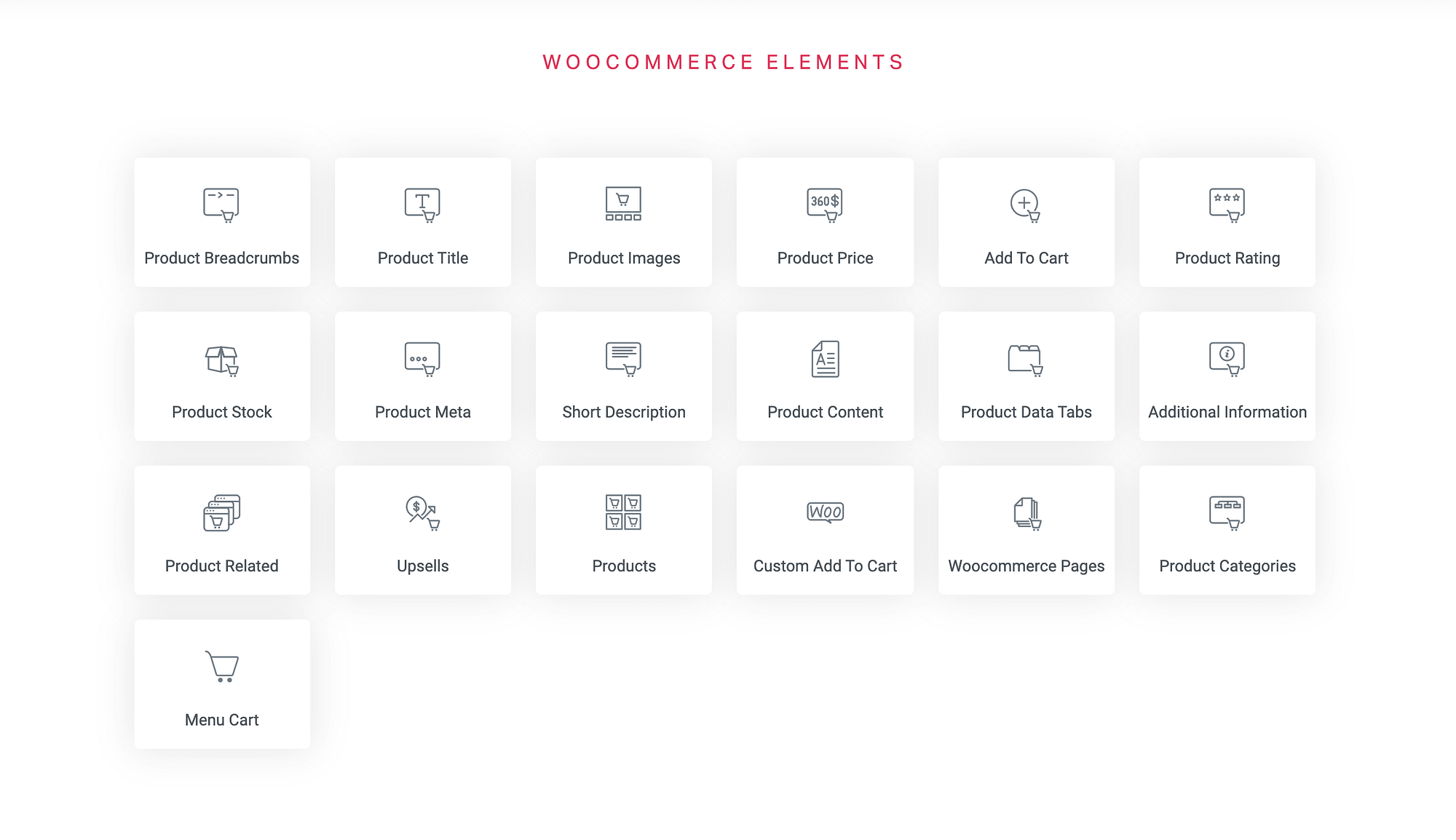 Elementor's WooCommerce elements.