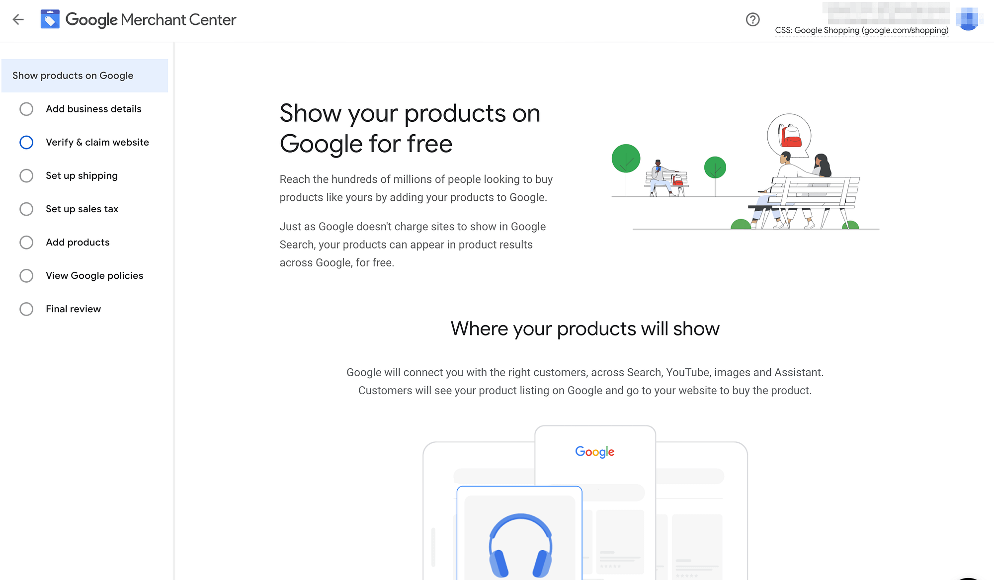 Set up Google Merchant Center so you can add products to Google Shopping.