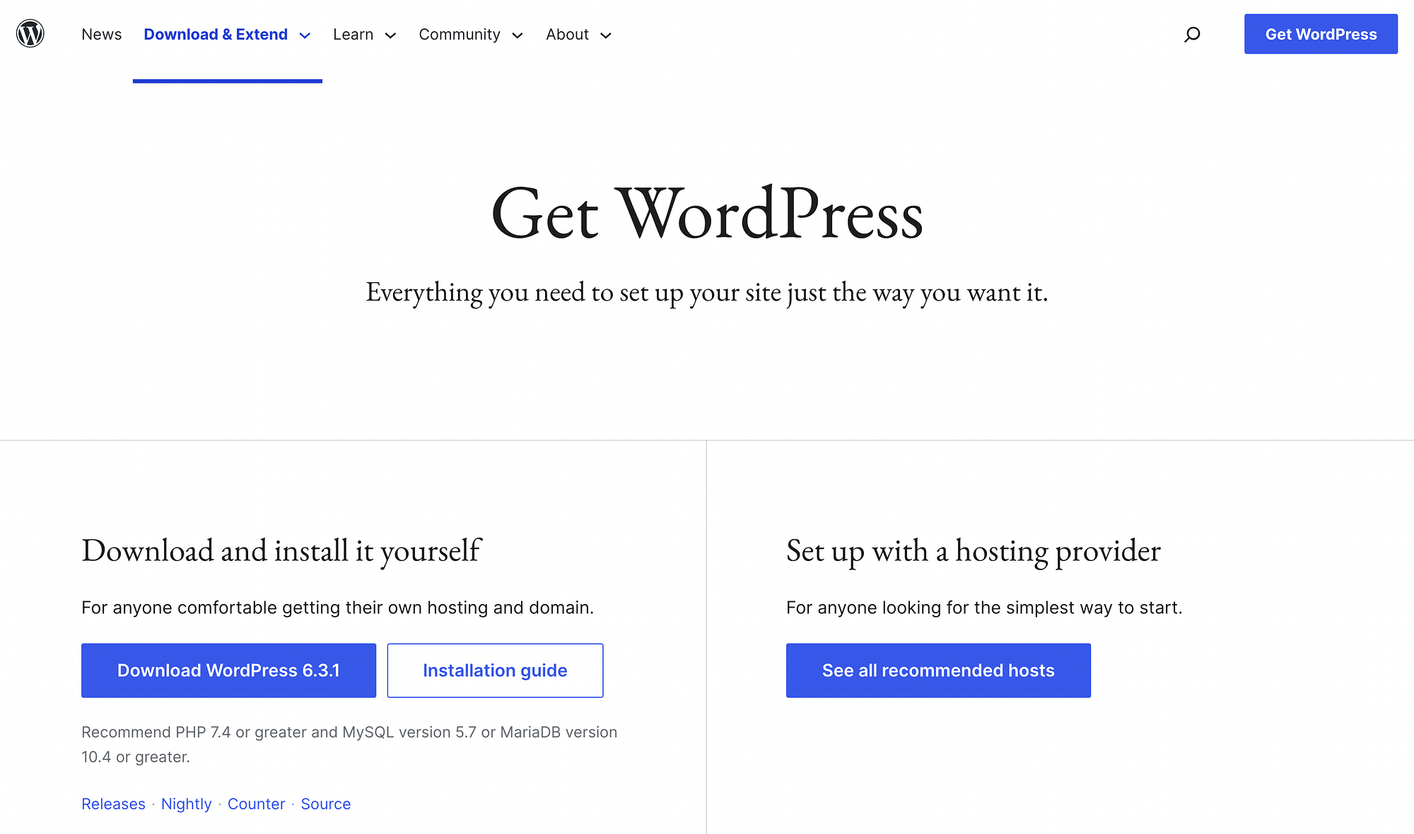 WordPress is open source software.