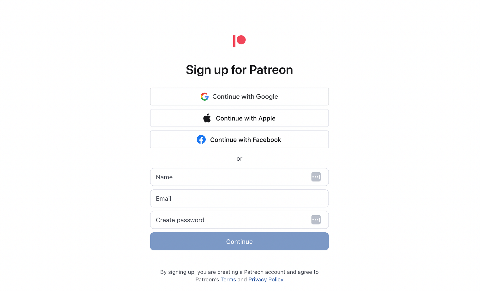 Sign up for Patreon.