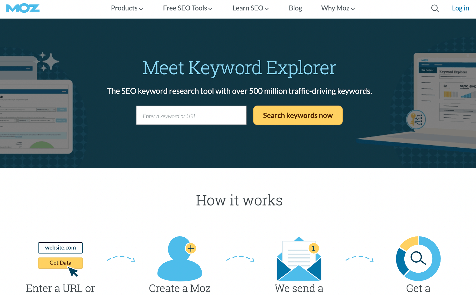 Moz Keyword Explorer is consistently among the best keyword research tools.