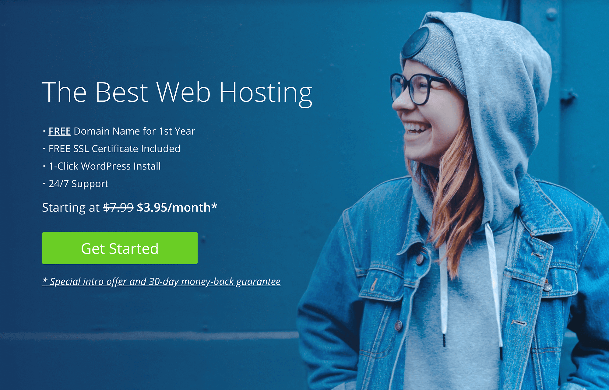 The Bluehost Homepage.