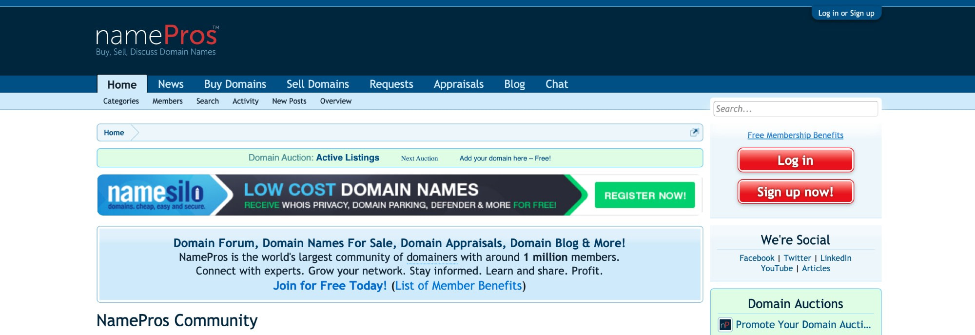 The NamePros website is topnotch premium domain name marketplace.