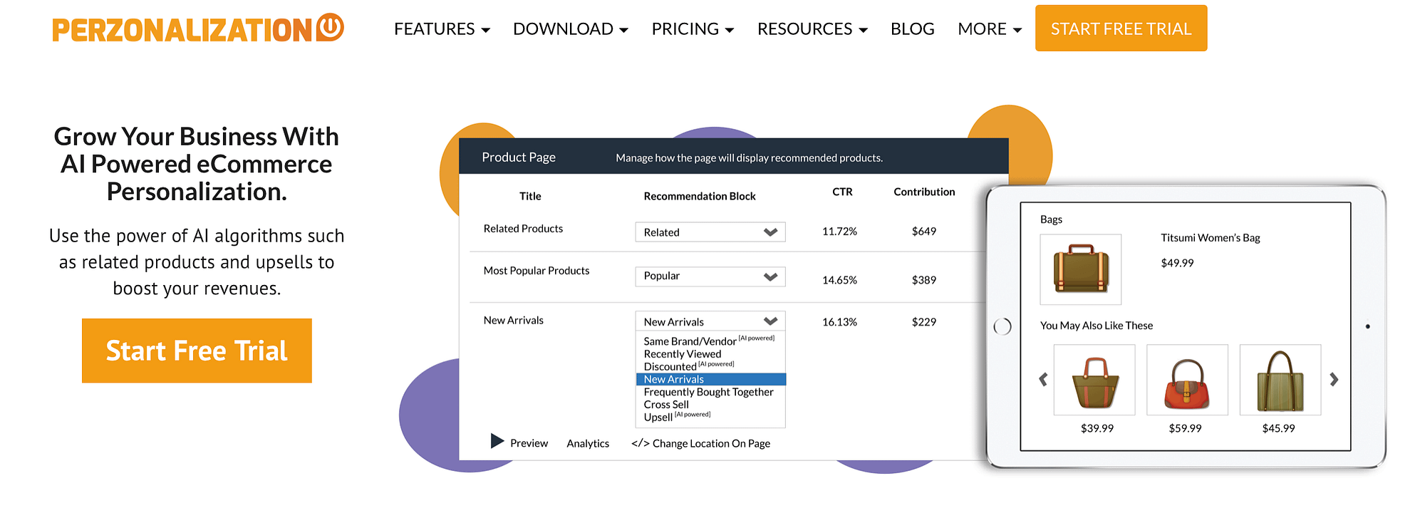 Implement AI in ecommerce using the Personalization SaaS.