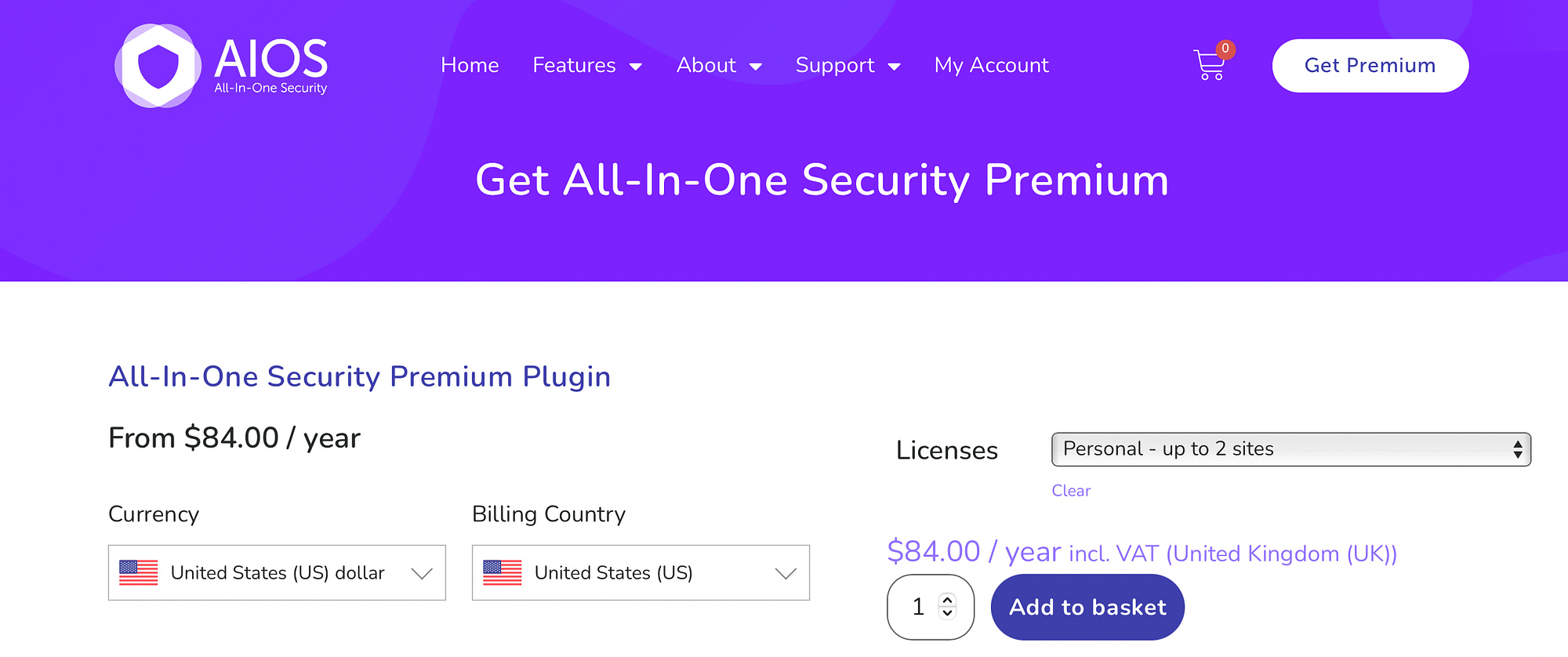 Wordfence vs All-In-One WP Security: All-In-One Security premium plans.