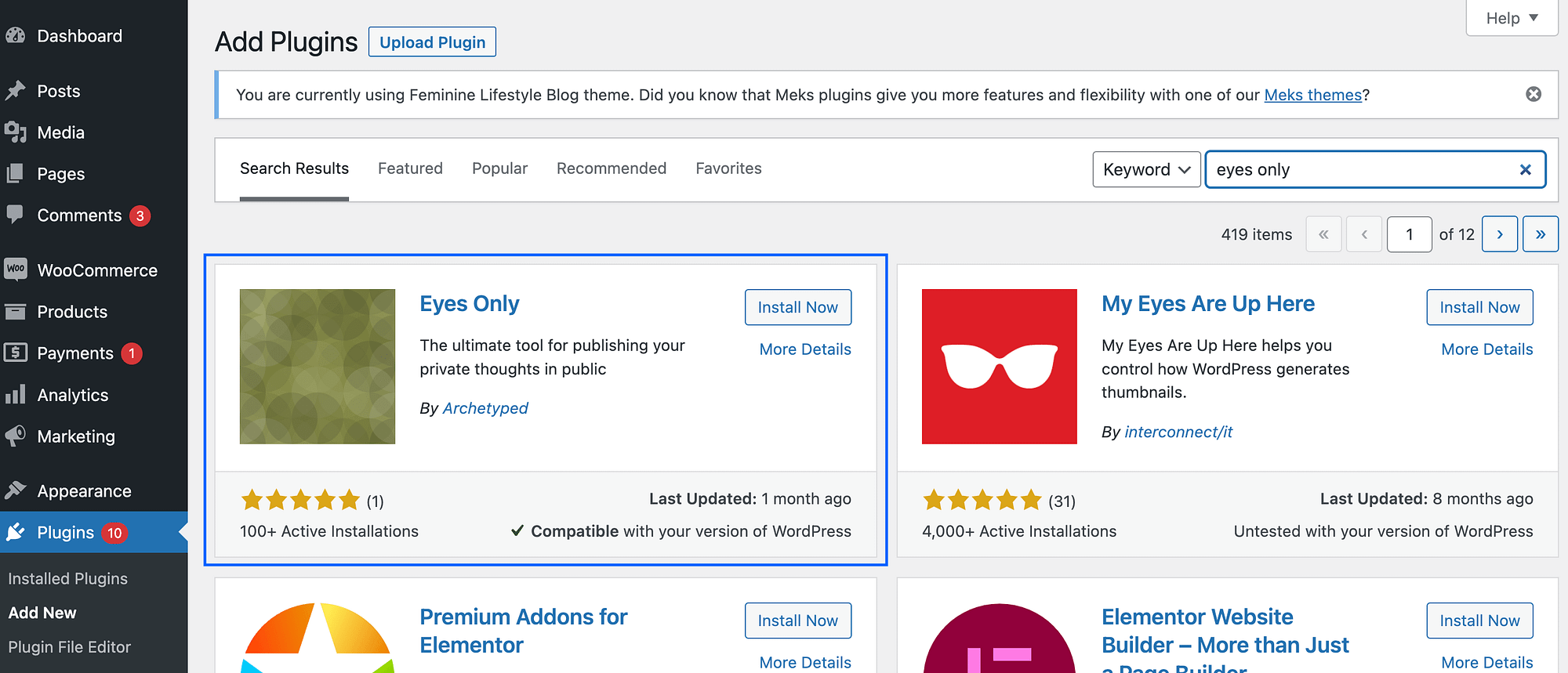 The Eyes Only Plugin.