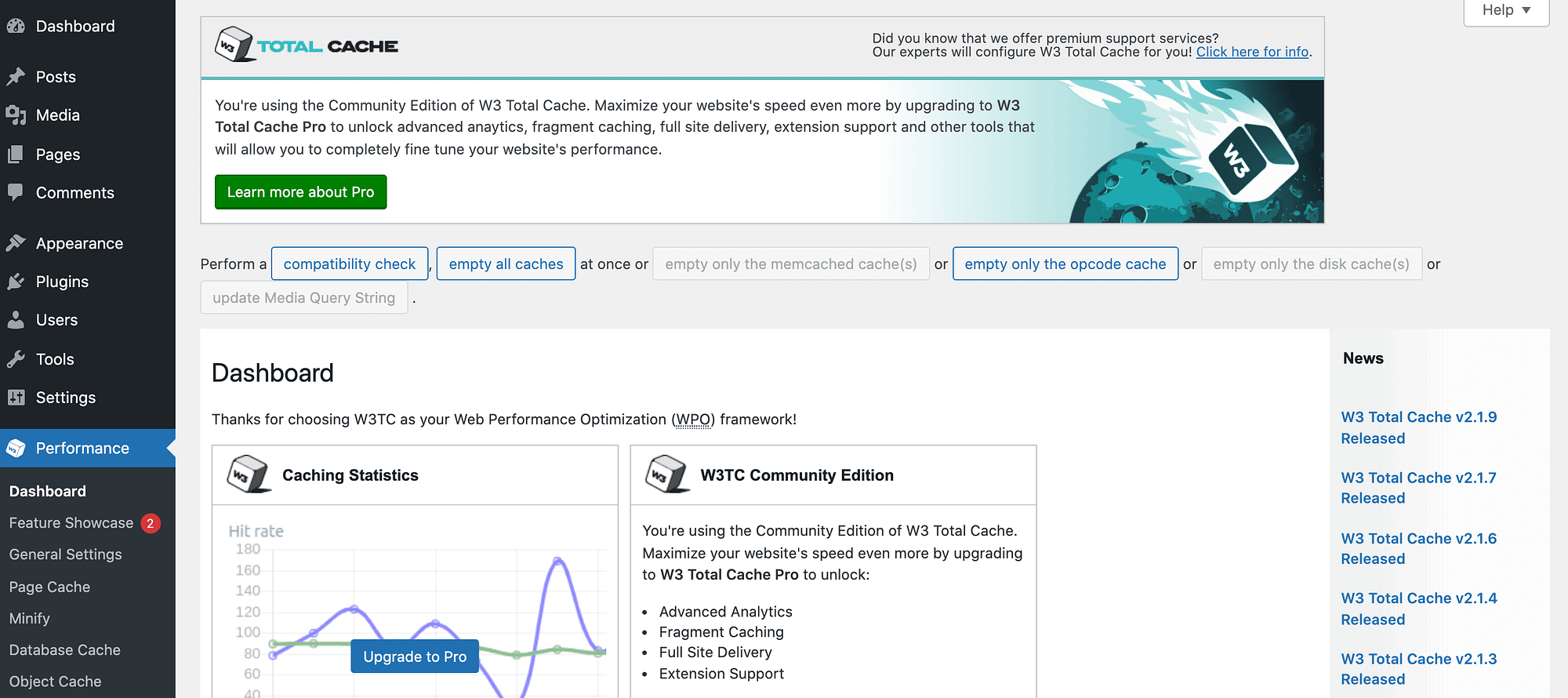 The W3 Total Cache plugin.