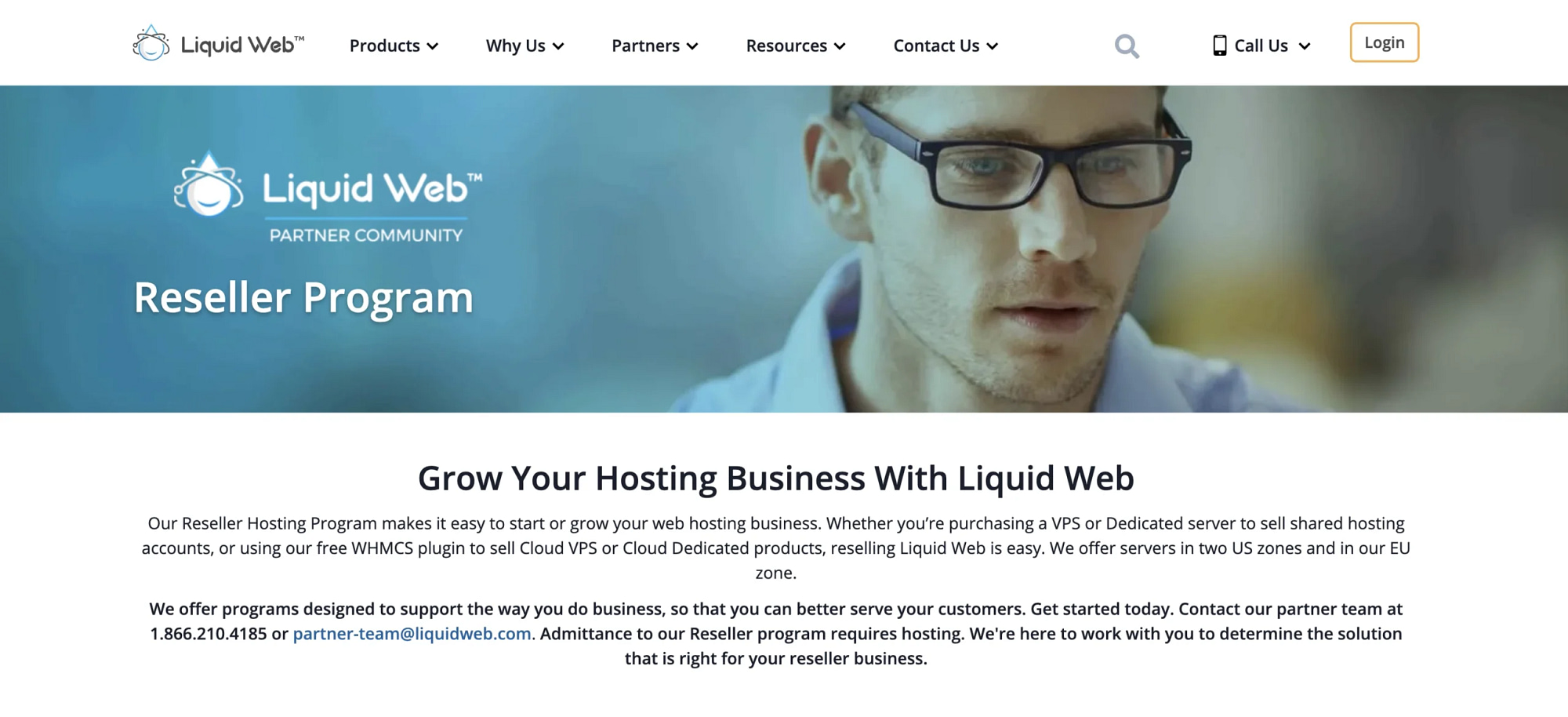 LiquidWeb Reseller Hosting Page