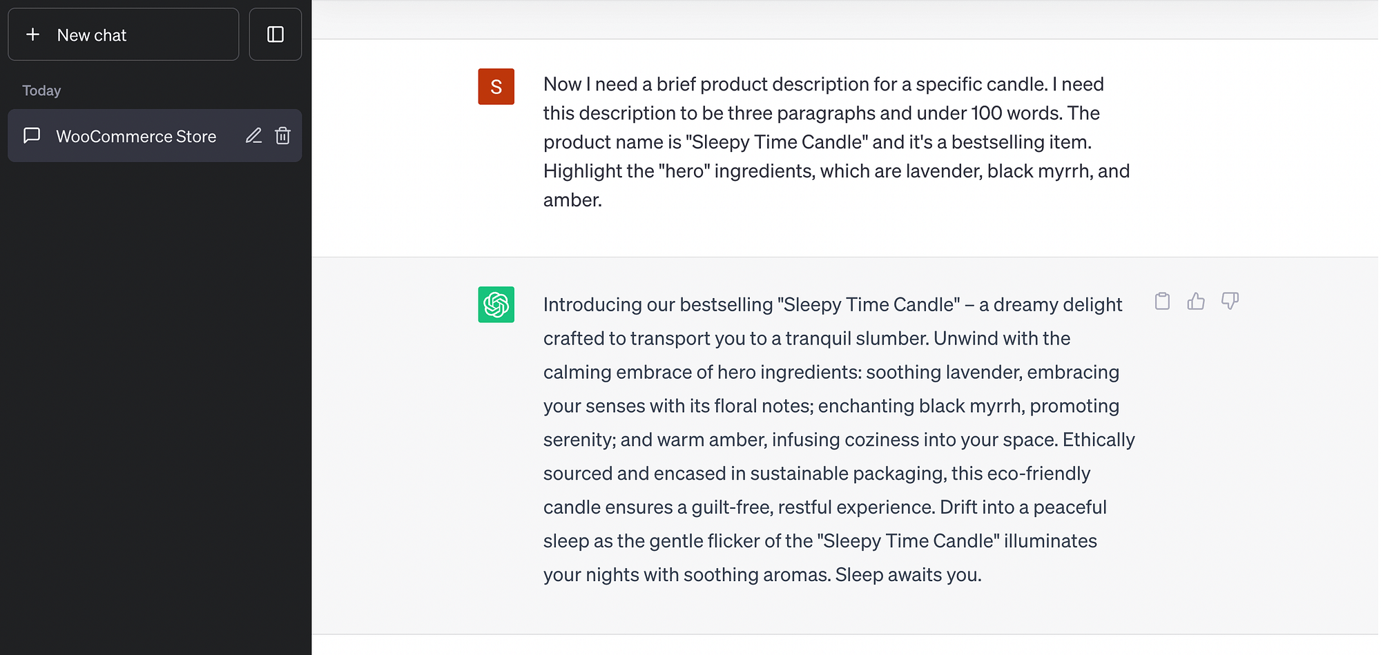 How to write a product description with ChatGPT.