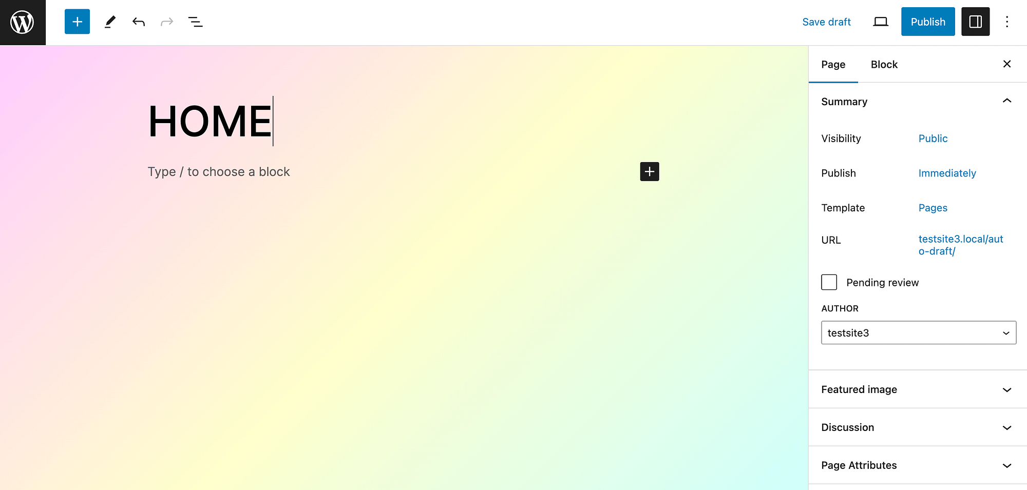 Adding a title to your WordPress home page.