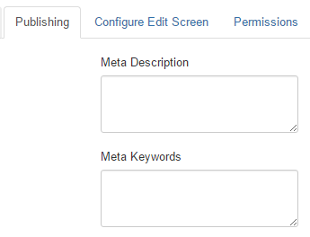A screenshot of Joomla's meta settings.