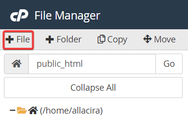 добавить новую опцию файла в файловый менеджер