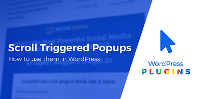 scroll triggered pop-ups on WordPress