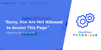 Sorry You Are Not Allowed to Access This Page