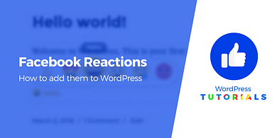 add Facebook reactions to WordPress
