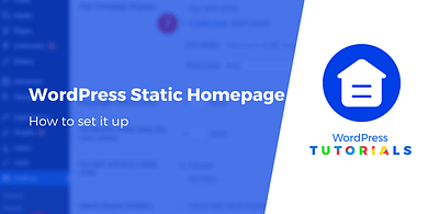 wordpress static homepage