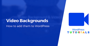 WordPress video background