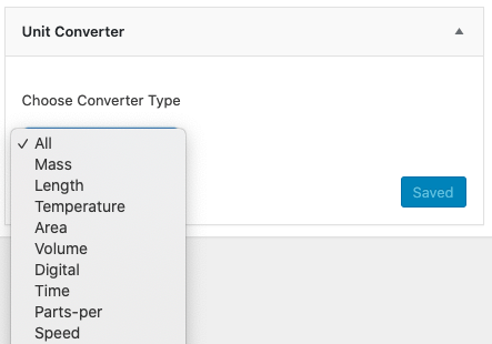 Choosing converter type in Converter Pro.