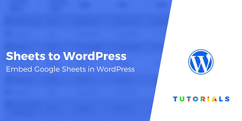 Embed Google Sheets to WordPress