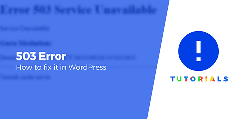 How to Fix The 503 Error WordPress