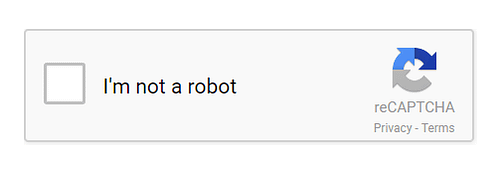 A Google CAPTCHA with a check box.
